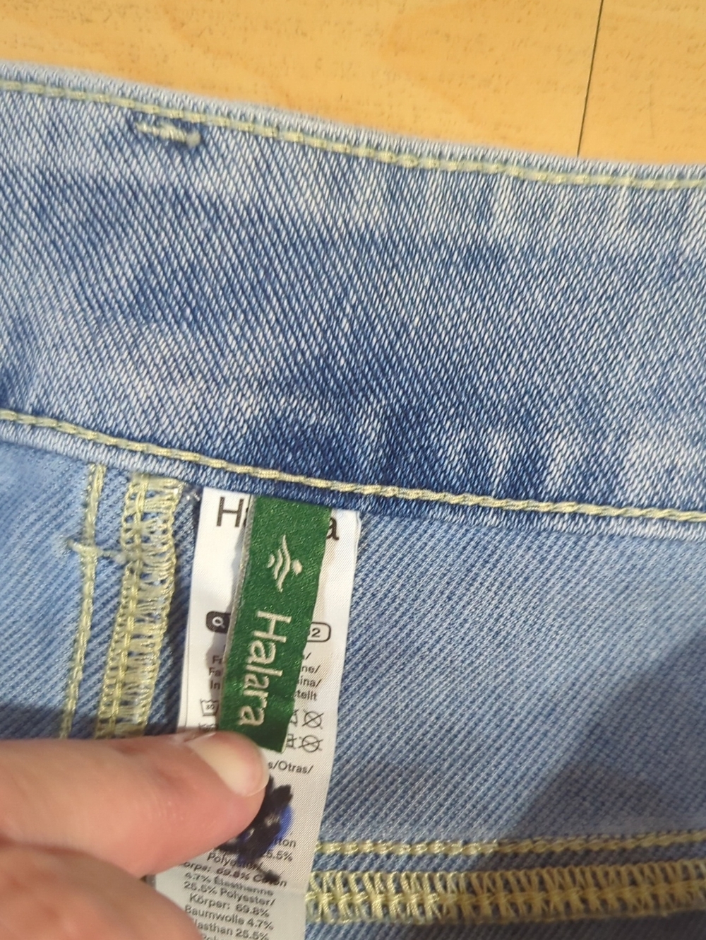 Halara Flex™ Asymmetric Low Rise Zipper Pockets Baggy Wide Leg Washed Jeans L - Picture 10 of 10